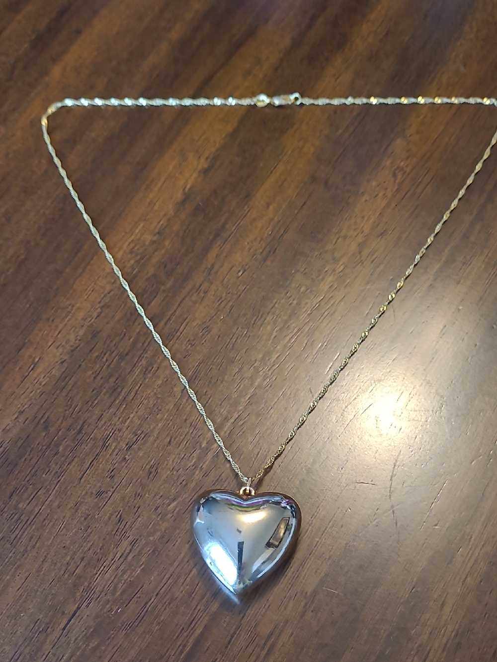 Goldtone Puffed Heart